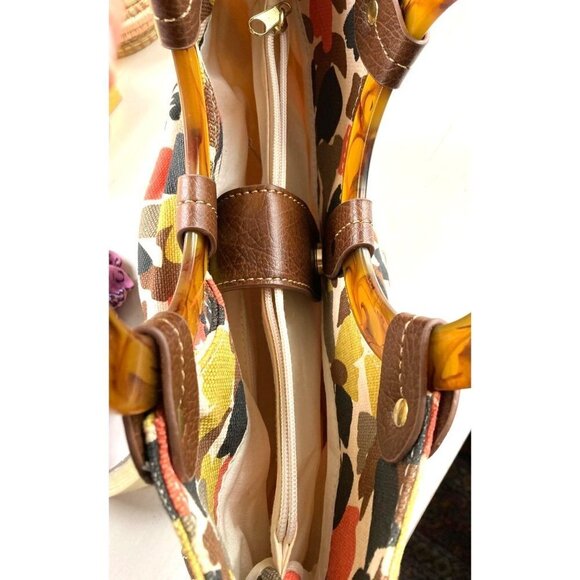 Kim Rogers Women's Multicolor Floral Round Top Handle Handle Bag - Picture 7 of 7